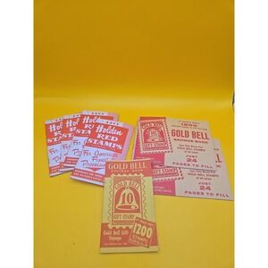 Gold Bell Savings Book & Holden Red Stamps Book Detroit Michigan Vintage 7 Books